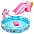 thumbnail image 6 of Banzai Spray 'N Splash Unicorn Pool, Length: 78 in, Width: 60 in, Height: 32 in, Inflatable Outdoor Backyard Water Slide Splash Toy, 6 of 10