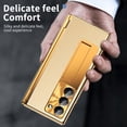 thumbnail image 2 of Allytechgroup Galaxy Z Fold 6 Case with Screen Protector, S Pen Holder Kickstand Camera Lens Protector Hinge Protection Shockproof Phone Case for Samsung Galaxy Z Fold 6, Gold+Gold, 2 of 7