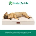 thumbnail image 6 of FurHaven Plush & Decorator Check Tuft-Top Orthopedic Mattress Pet Bed for Dogs and Cats - Wheat, Medium, 6 of 12