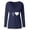 Navy, variant on Vedolay Long Sleeve T Shirts for Women Tunic Tops Sweatshirt Casual Blouse with Buttons Grey,2XL