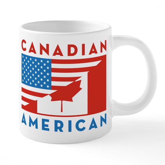 CafePress - Canadian American Mugs - 20 Oz White Ceramic Mega Mug