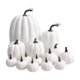 thumbnail image 1 of 14 calabazas artificiales para Halloween, manualidades de varios tamaños, decoración del hogar de temporada. Blanco, 1 of 9