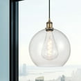 thumbnail image 4 of 516-1P-WPC-G124-12 Innovations Lighting Ballston Athens 1 Light 12" Cord Hung Mini Pendant Brushed Brass/Seedy, 4 of 4