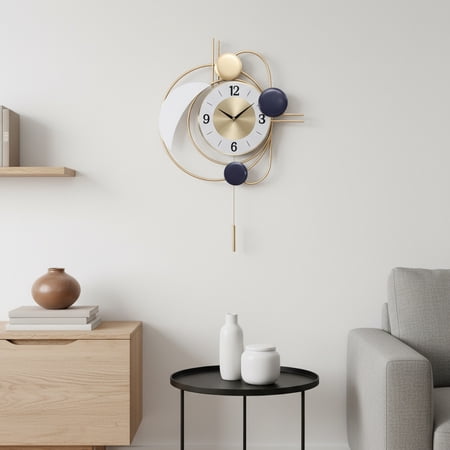 Peakora Silent Wall Clock with Sweep Quartz Movement – Precise Needle Movement, No Ticking