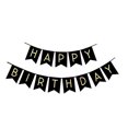 thumbnail image 2 of FECEDY - Banderón negro para cumpleaños con letras doradas brillantes, suministros para fi Fecedy Fecedy, 2 of 2