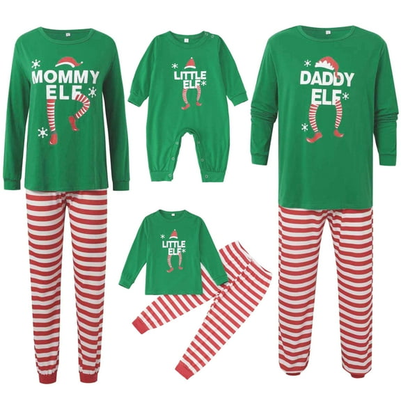 Onlypjs Christmas Elf Family Matching Pajamas Sets for Men, Women and Couples – Holiday Sleepwear & Loungewear