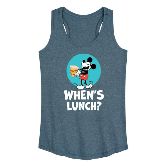 Disney - Mickey & Friends - Hungry Mickey - When's Lunch - Women's Racerback Tank Top