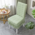 thumbnail image 2 of Ruffled Dining Seat Slipcover with Integrated Cushion and Backrest, 1 Piece Elegant Coral Sea Pattern Skirted Chair Protector for Home Kitchen Decor, 2 of 4
