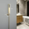 thumbnail image 2 of Brass Bathroom Square Shower Set Home Hotel Wall-Mounted Gold Fixed Bracket Hand-Held Shower Head with Stainless Steel Hose (Gold Hand Shower), 2 of 7
