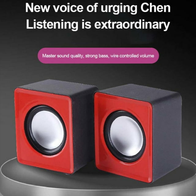 Computer Speakers Subwoofer Universal Music Loudspeaker Mini Small Musicloudspeaker USB Sound Surround Office Laptop Multimedia Notebook Black