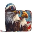 thumbnail image 2 of Honeii Bald Eagle Pilot patten Oven Mitts and Pot Holders Sets, Baker Oven Mitts, Mittens for Kitchen Decor, Baking Lover over Gloves Gifts, 2 of 7