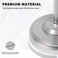 thumbnail image 3 of Brushed Nickel Freestanding Toilet Paper Holder, SUS304 Steel with Pivoting Design for Mega Rolls, 3 of 5