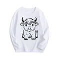 thumbnail image 2 of Riecok Girls Graphic Hoodie Sweatshirt Long Sleeve Crewneck Casual Comfy Spring Pullover All-match Sports Shirt Trendy Clothes Winter&nbsp;Clothes Older Children Pullover White 3-4 T, 2 of 8