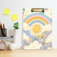 thumbnail image 2 of FORMRS Acrylic Clipboard with Low Profile Clip Standard A4 Letter Size, 12.5" x 9", Purple Rainbow Clouds, 2 of 8