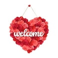 thumbnail image 3 of Valentine’s Day Love Heart Welcome Door Sign Valentine Wooden Hanging Decorations Wall Art Decor Red Heart Rustic Farmhouse Front Door Sign Romantic Home Wedding Outdoor Holiday Decor, 3 of 5