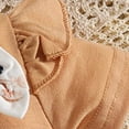 thumbnail image 4 of Karoyedx Unisex Newborn Clothes Newborn Baby Girl Summer Outfit Romper Embroidery Ruffle Jumpsuit Infant Waffle Clothes Coffee Size,12-18 Months, 4 of 9