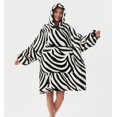 thumbnail image 4 of Wearable Blanket Hoodie Oversize Sherpa Fleece Hooded Blanket for Adults and Kids Snuggie Sweatshirt for Women Men, 4 of 5
