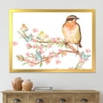 thumbnail image 3 of Designart 'Lovely Bird Sitting On Branch of Sakura With Butterflies' Traditional Framed Art Print, 3 of 4