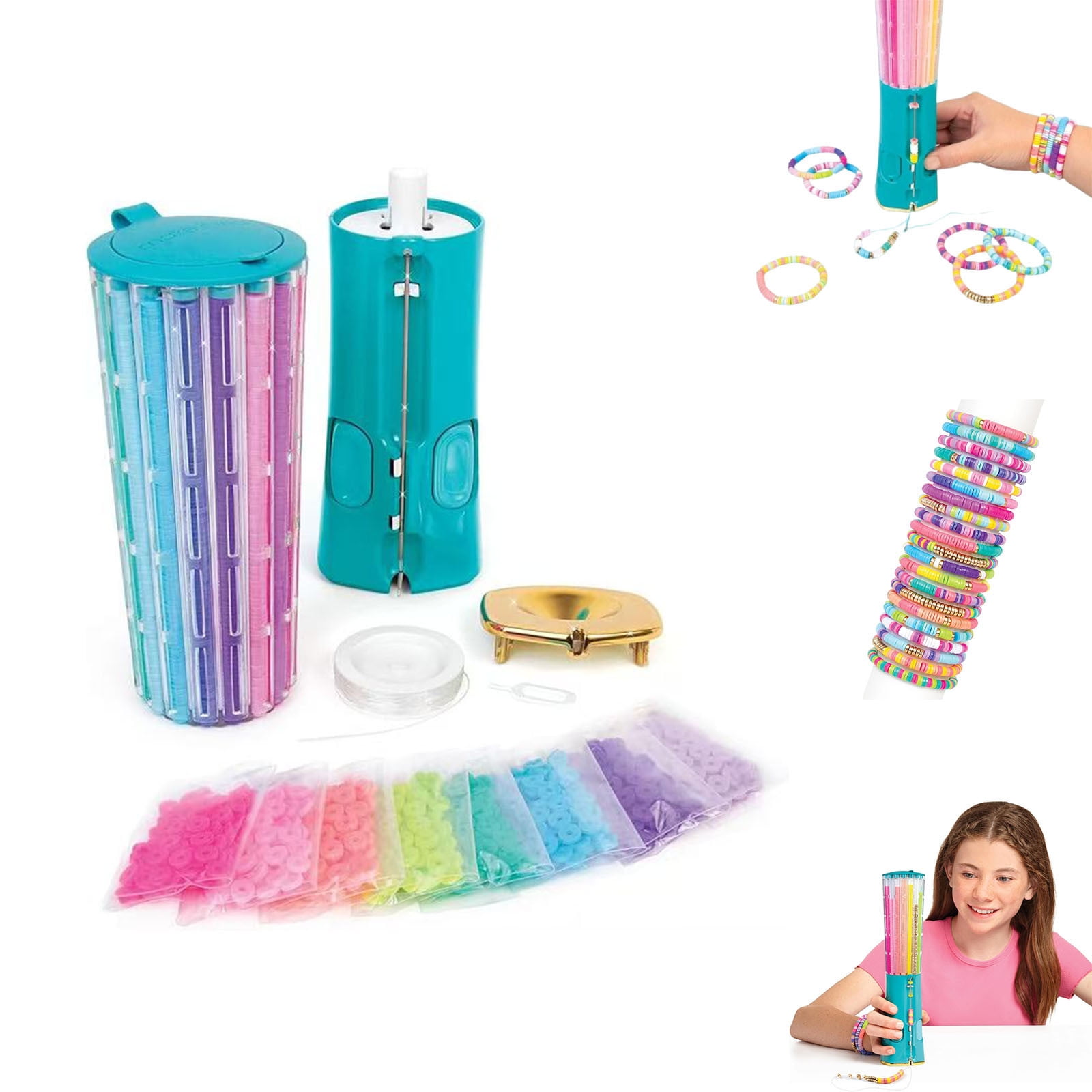 Quick-Click Bracelet Maker Kit, DIY Charm Bracelet Kit with Beads, Easy Click Design, Jewelry Making Kit, Cute & Friendship Bracelet Kit, Charm Bracelet Making Kit, Christmas Gift