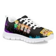 thumbnail image 2 of Pzuqiu Kids Black Tennis Shoes Drive To School Print Breathable Comfortable Running Shoes Lightweight Fashion Child Shoes Size 1, 2 of 5