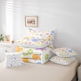 thumbnail image 5 of Homewish Kawaii Cartoon Flower Bedding Comforter Set 7 Pieces for Girl, Pink Cherry Blossoms Full Bedding Set, Rustic Floral Theme Reversible Fitted Sheet Flat Sheet, Super Cozy Room Decor, 5 of 7