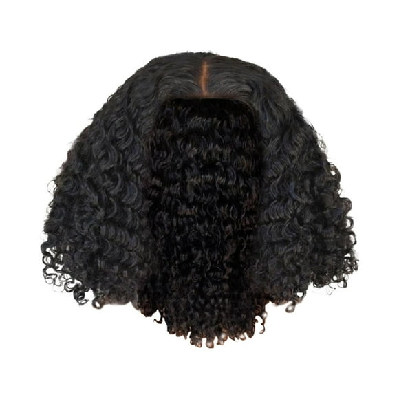 QUYUON Glueless Wigs Clearance Hair Replacement Wigs Synthetic Wig for Daily Party Use Normal Hair Type Q972 Long Black Wigs for Women Synthetic Curly Wig with Bangs Wigs for Older Women Black Wigs