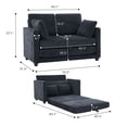 thumbnail image 3 of GAOHAPY 52" Loveseat Sleeper Sofa Bed,2 in 1 Convertible Floor Sofa Bed for Small Spaces,Pull Out Couch with Deep Seat,2 Pillows and Solid Frame Floor Couch for Living Room,Apartment, 3 of 9