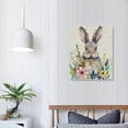 thumbnail image 4 of Acheng Easter Canvas Wall Art, Bunny Cute Rabbit Flower Spring Vintage Watercolor Square Framed Paintings Print on Canvas Artwork for Bedroom Living Room Home Office Decoration picture 1, 4 of 5