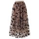thumbnail image 1 of une Jupe En Tulle Marron L Jupe Plisse Pour Femme Taille Haute Une Ligne Jupe Mi-longue En Dentelle Dcontracte En Maille, 1 of 5