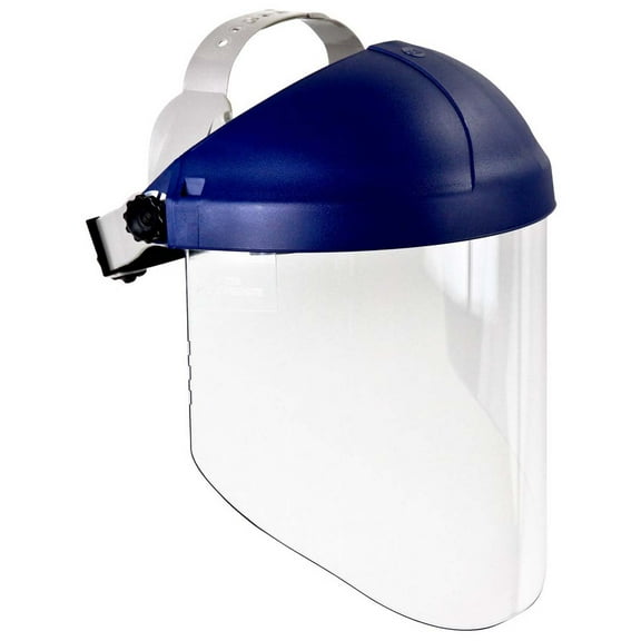 3M™ Ratchet Headgear H8A, 82783-00000, with 3M™ Clear Polycarbonate Faceshield WP96