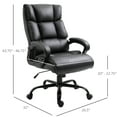 thumbnail image 3 of Vinsetto Ergonomic Office Chair Adjustable Height PU Leather Rocker Swivel, 3 of 10