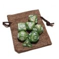 thumbnail image 1 of Set 7 Dados Rol G-14 Verde Iridiscente Con Numeros Blancos Genérica G-14, 1 of 3