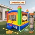 thumbnail image 3 of Pogo Crossover Inflatable Bounce House with Blower, Classic Rainbow Kids Jumper, 3 of 8