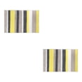 thumbnail image 3 of Monstrate Alfombrilla de baño súper absorbente a rayas con microfibra muy gruesa antideslizante TPR fondo lavable a máquina alfombrilla de amarillo 40*60cm 2piezas, 3 of 6