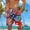 005 Multicolor, variant on Men's American Flag Swim Trunks USA 4th of July Patriotic Board Shorts Quick Dry Lined Beach Shorts