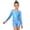 a-Blue, variant on Girls Dance Gymnastics Outfit Sets Glitter Graphic Long Sleeve Leotard Shorts Hairband Clothes Set 5-12 Years