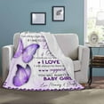 thumbnail image 3 of LHSHID Personalized Name Blanket Love Letter to My Daughter from Mom & Dad I Love You I Will Always Be There to Support You Soft Warm Bed Blanket Gift, 3 of 5