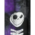 thumbnail image 4 of Nightmare Before Christmas Jack the Nightmare Print Polyester/Spandex Men's Joggers in Black/Purple Fauz Cloud Wash, Sizes S-2XL, 4 of 5