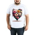 thumbnail image 4 of Men Summer CasualFlowers (1) Graphic Print Round Neck Short Sleeve T Shirt Tee Tops Basic Vacation Wear Sizes XS-5XL, 4 of 5