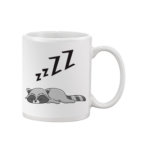 Cute Sleeping Raccoon Mug - Image by Shutterstock,
