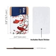 thumbnail image 2 of WIRESTER 2pcs Set Self-Adhesive PU Leather Card Holder Stick on Pocket Credit Card Case Pouch Wallet for Apple Samsung Motorola LG Smart Phones - Red Cardinal Birds, 2 of 6