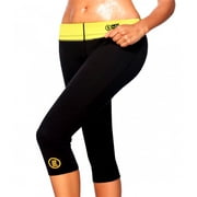 Hot Shapers Neoprene Slimming Capri Pants. Flexible, Latex Free, Thermo Calorie Burning Activewear for Women. Size XL