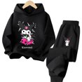 thumbnail image 3 of Conjunto de sudadera con capucha para deportes al aire libre para niños y niñas de 3 a 14 años con dibujos animados de Hello Kitty Kuromi, 3 of 5