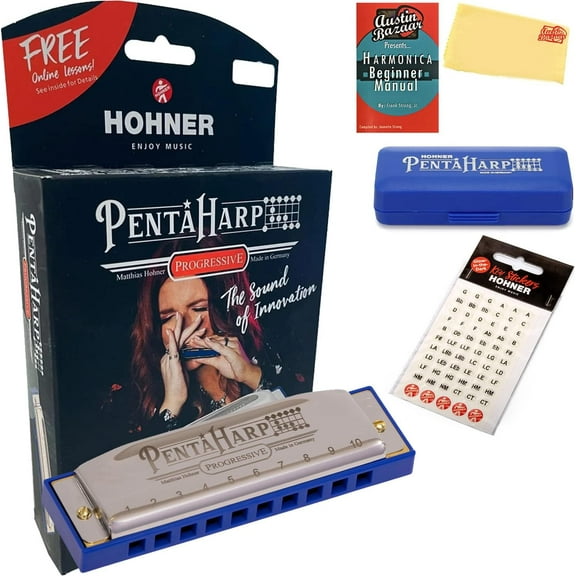 Hohner PentaHarp Harmonica - Key of G Minor w/ Key Stickers