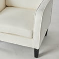 thumbnail image 6 of GIANNA Fabric Accent Chair with Supportive Backrest and Armrest, Modern Comfy Chair for Living Room, Bedroom, or Office, White, 6 of 8