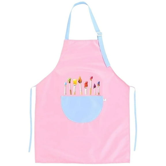 Hzzsbu Artist Painting Apron with Pocket - Waterproof Art Smock for Adults, Protective Coverall for Painting, Baking, Pottery & Crafts