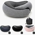 thumbnail image 2 of Travel Neck Pillow U-shaped Memory Cotton Neck Pillows Massage Neck Pillow Sleeping Airplane Pillow Cervical Healthcare Pillow, 2 of 4