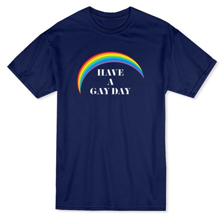 Have A Gay Day Pride Rainbow Graphic Men's Navy T-shirt | Walmart Canada