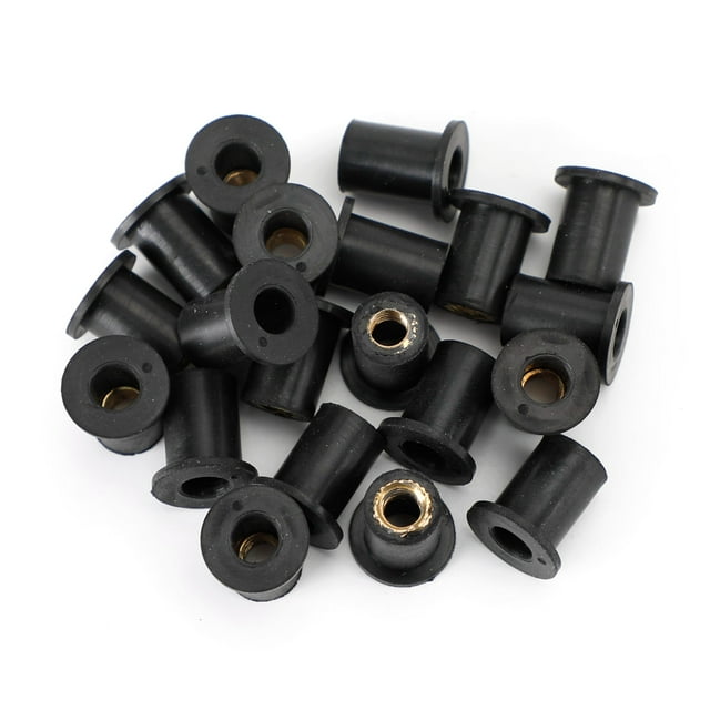 20 Quantity M5 Rubber Well Nut Windscreen & Fairing 5mm Wellnuts Fits For10mm Hole