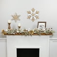 thumbnail image 2 of Northlight Glittered Poinsettia and Ornaments Artificial Christmas Garland - 6' x 7" - Unlit, 2 of 8